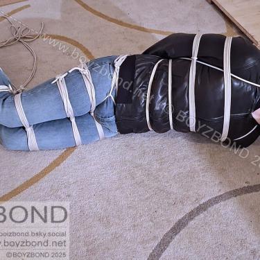 As tight as unescapable with a massive tape gag !